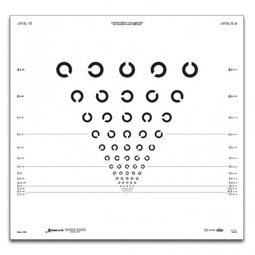 ETDRS-Tafel – Landolt-Ringe mit Zufallsanordnung