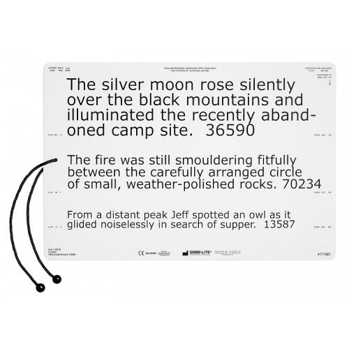 Lesetafel Low Vision (englischer Text)