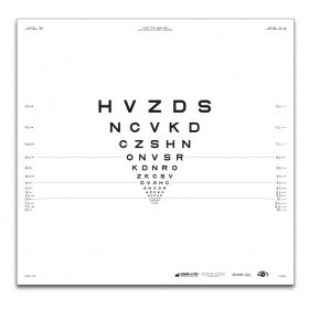 ETDRS-Originalserie 2 m – SLOAN-Buchstaben Tafel „1“ NCKZO