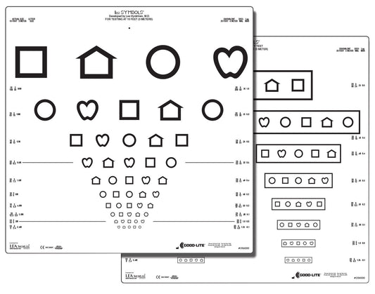 Screening-Tafel LEA™-Symbole mit 10 Linien (Massachusetts)
