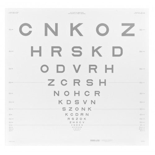 ETDRS-Kontrasttafel – SLOAN-Buchstaben 25 %