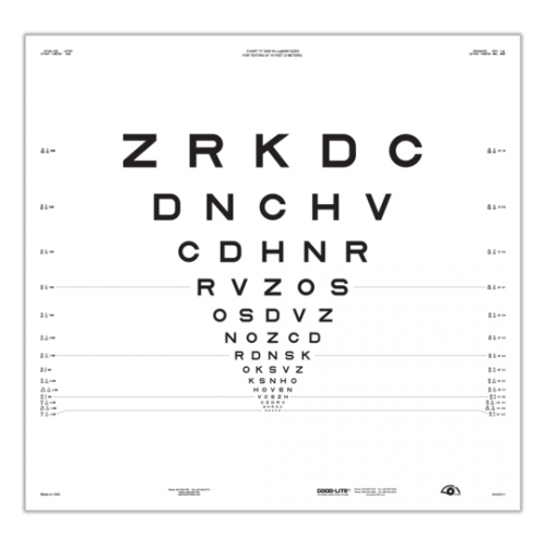 ETDRS „2000“ – SLOAN-Buchstaben Tafel „2“ (3m)