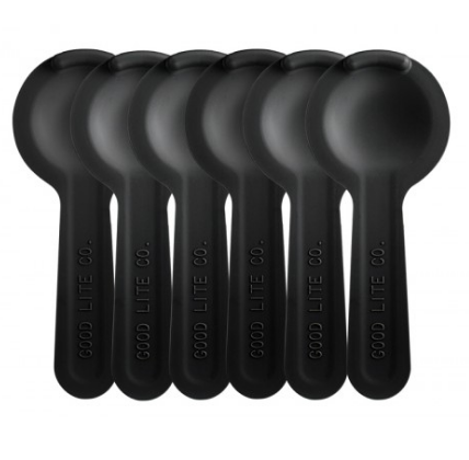 Plastikokkluderset gewölbt schwarz 6 Stk.